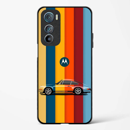 Retro Colors Striped Glass Phone Case-Motorola Edge 30