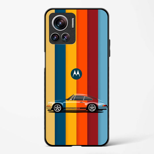 Retro Colors Striped Glass Phone Case-Motorola Edge 30 Ultra