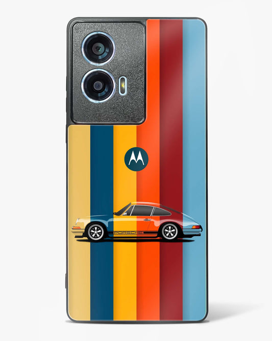 Retro Colors Striped Glass Phone Case-Motorola Edge 50 Fusion