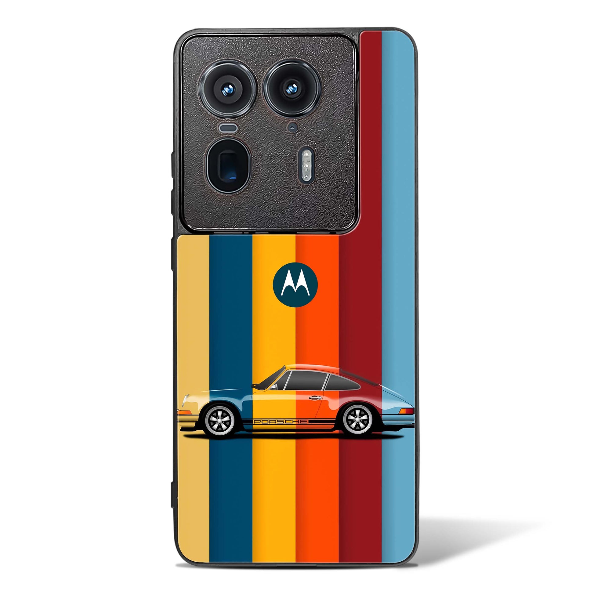 Retro Colors Striped Glass Phone Case-Motorola Edge 50 Ultra