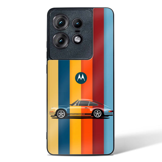 Retro Colors Striped Glass Phone Case-Motorola Edge 50 pro