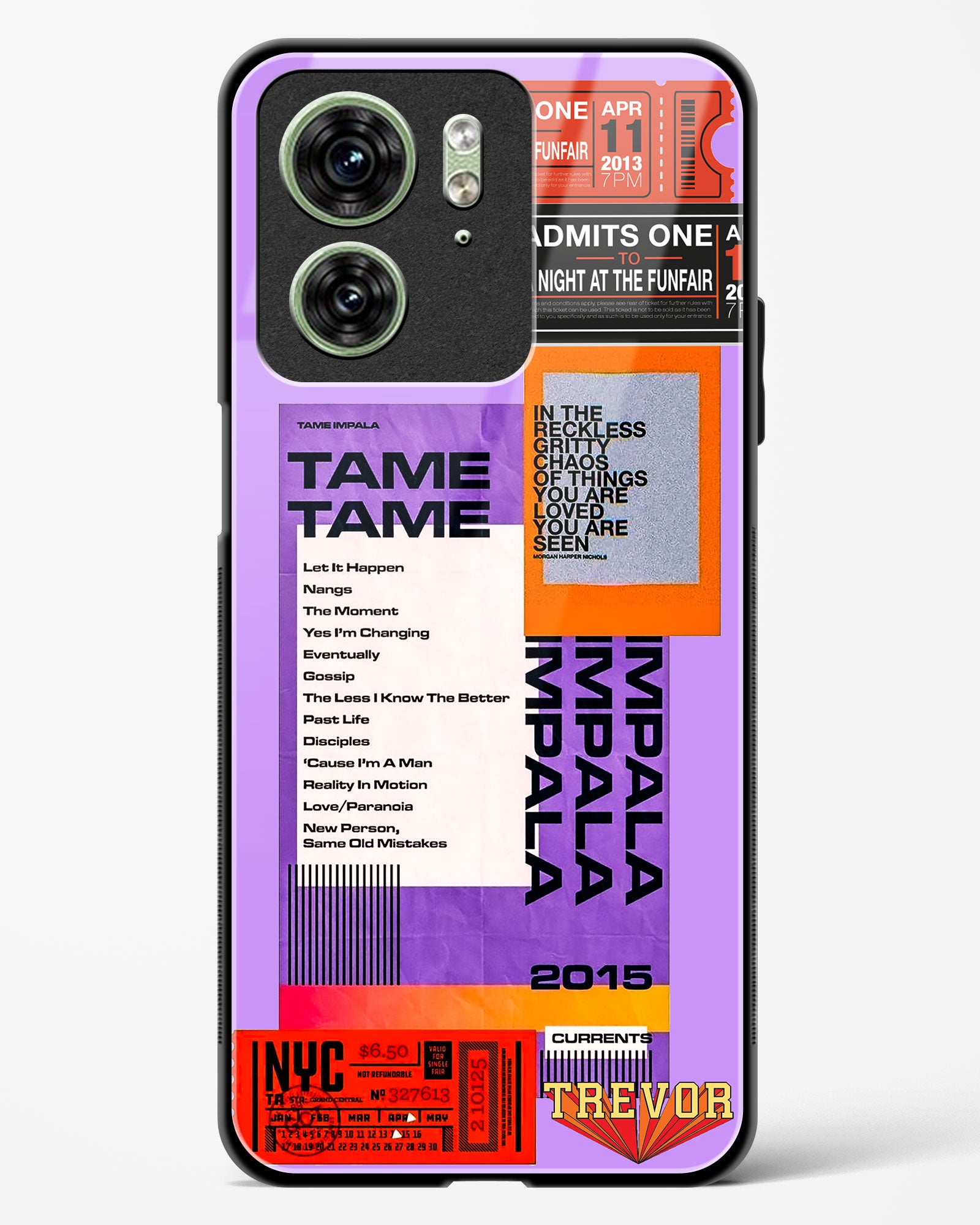 Retro Concert Collage Glass Phone Case-Motorola Edge 40