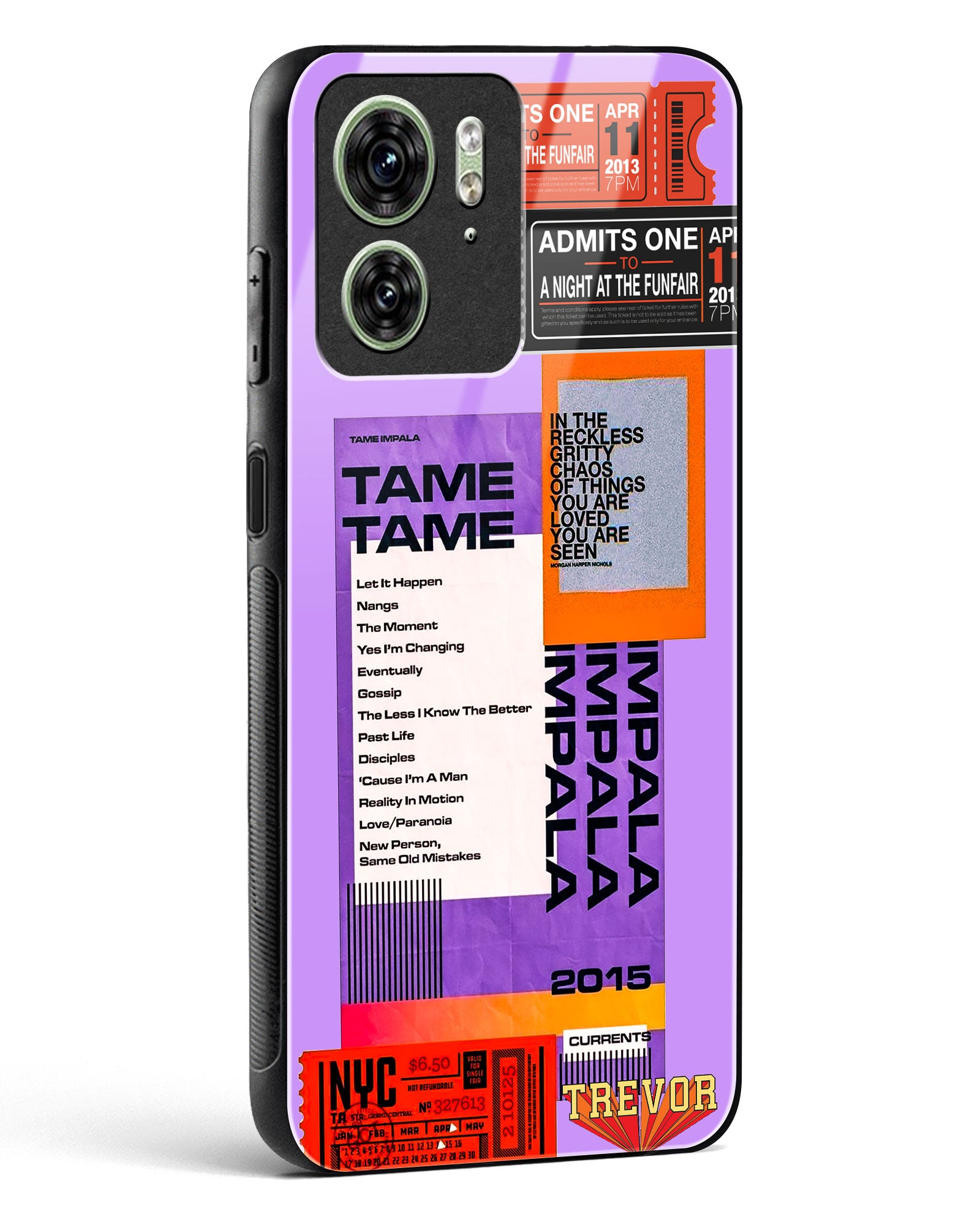 Retro Concert Collage Glass Phone Case-Motorola Edge 40