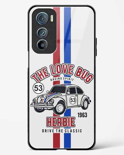 Retro Herbie Racing Glass Phone Case-Motorola Edge 30