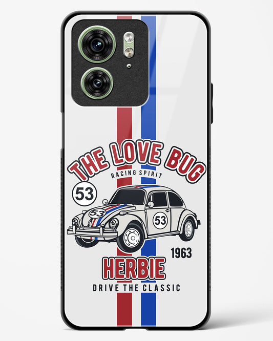Retro Herbie Racing Glass Phone Case-Motorola Edge 40