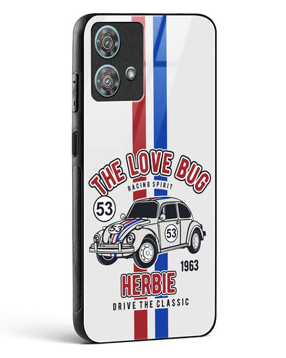 Retro Herbie Racing Glass Phone Case-Motorola Edge 40 Neo
