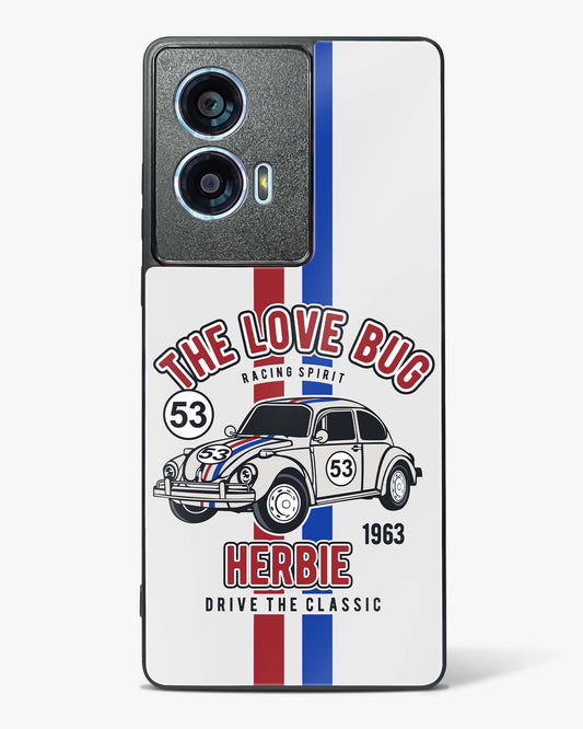 Retro Herbie Racing Glass Phone Case-Motorola Edge 50 Fusion