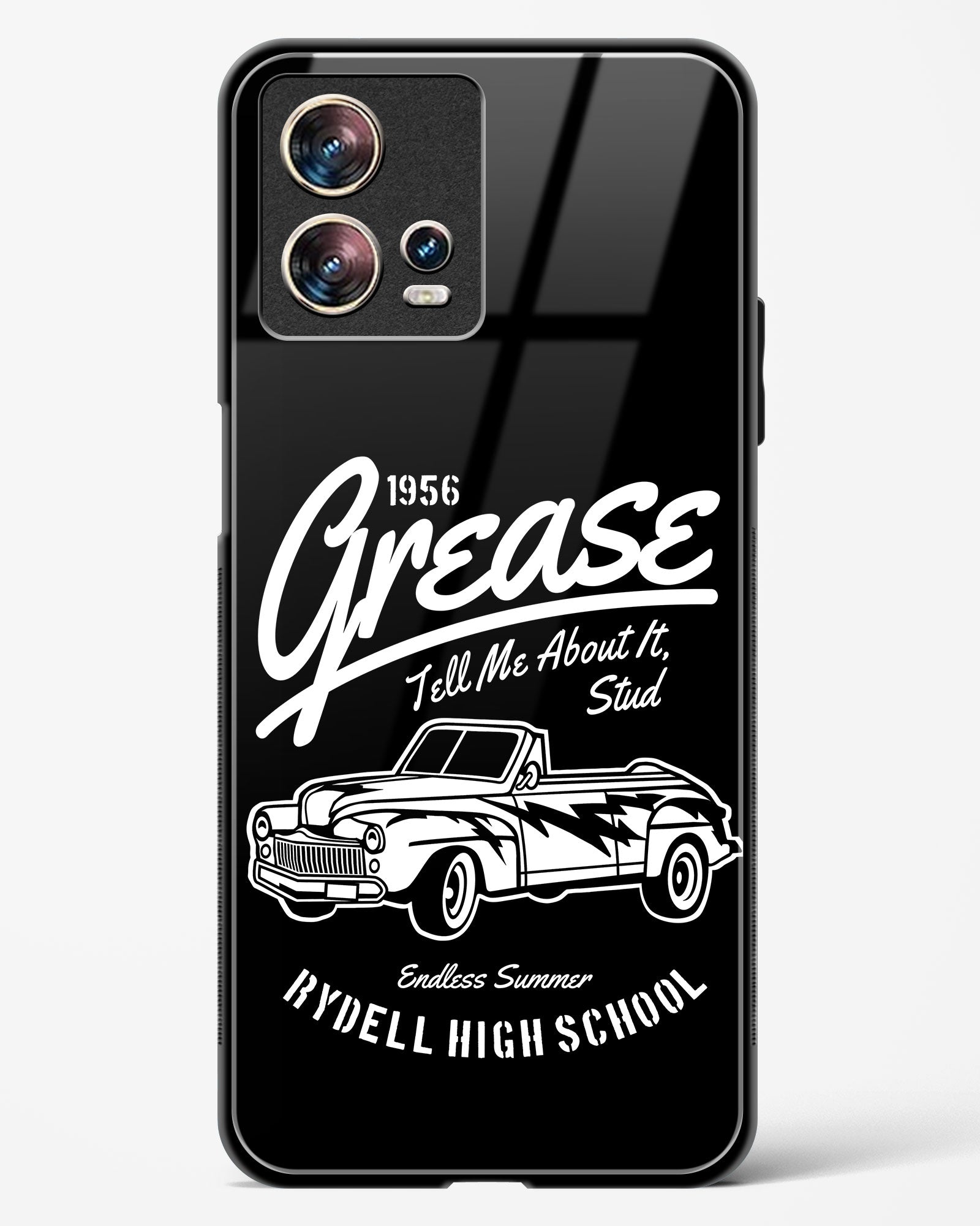 Retro Rydell High Grease Glass Phone Case-Motorola Edge 30 Fusion