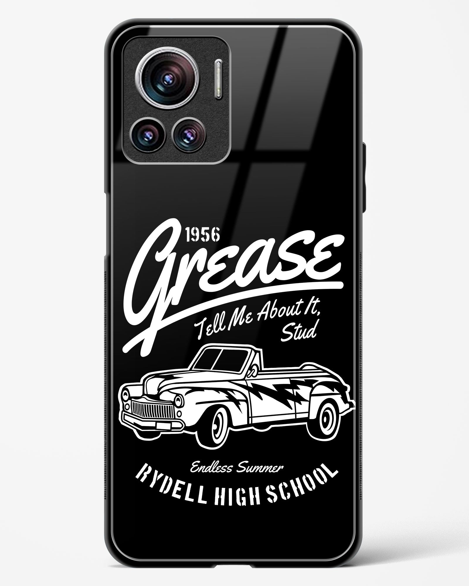 Retro Rydell High Grease Glass Phone Case-Motorola Edge 30 Ultra