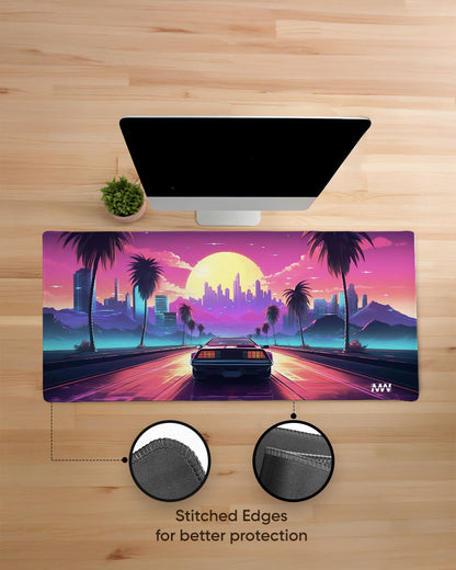 Retro Sunset Drive Deskmat
