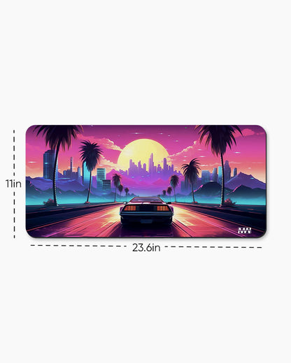 Retro Sunset Drive Deskmat
