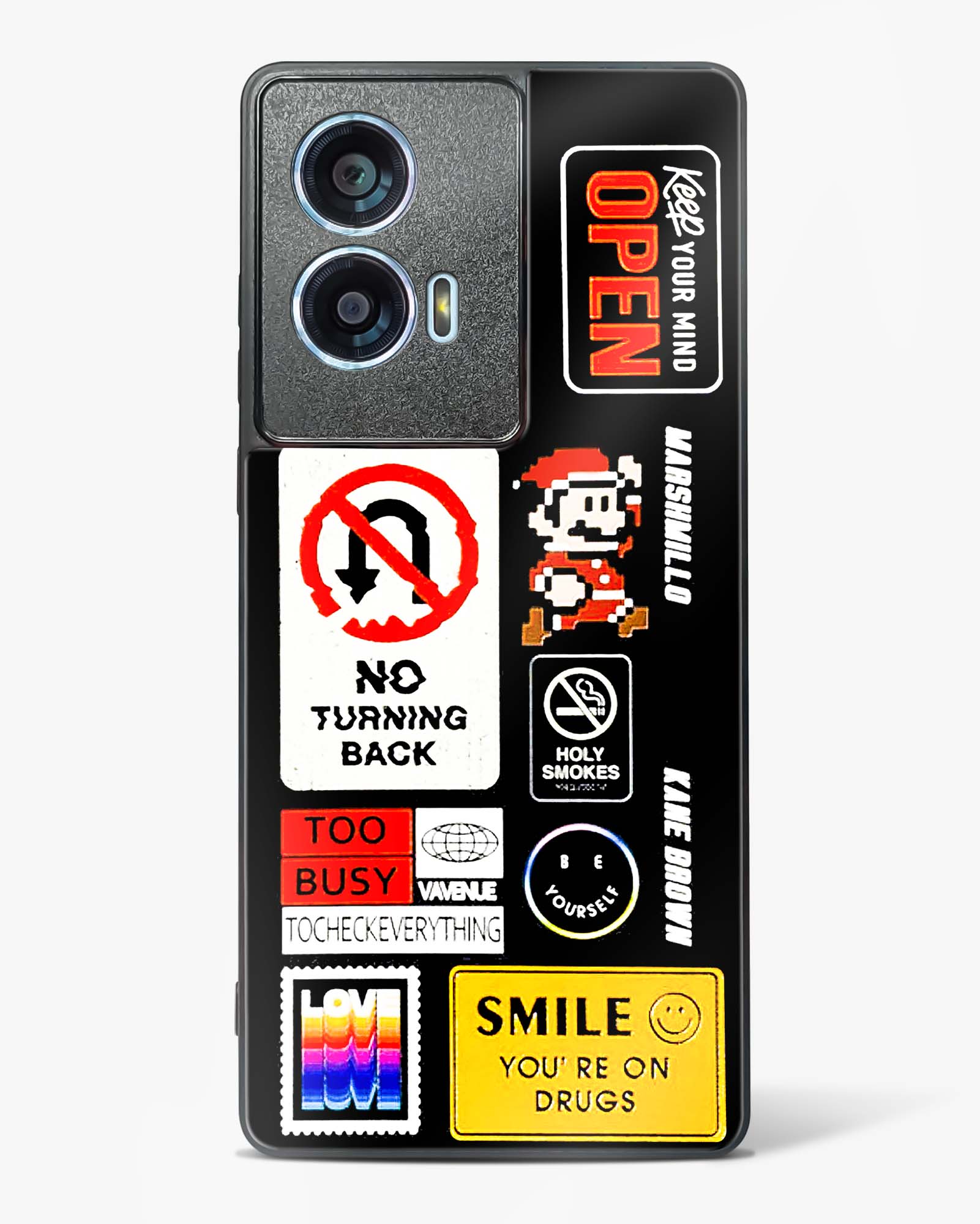 Retro inspired Labels Glass Phone Case-Motorola Edge 50 Fusion