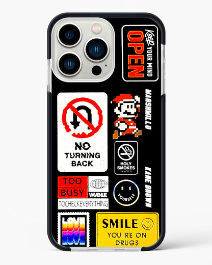 Retro inspired Labels Impact Drop Protection Case