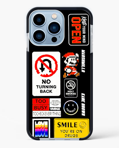 Retro inspired Labels Impact Drop Protection Case