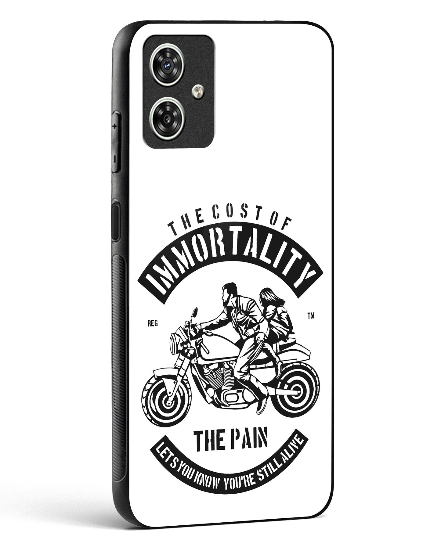 Ride Eternal Motorcycle Glass Phone Case-Moto G54 5G
