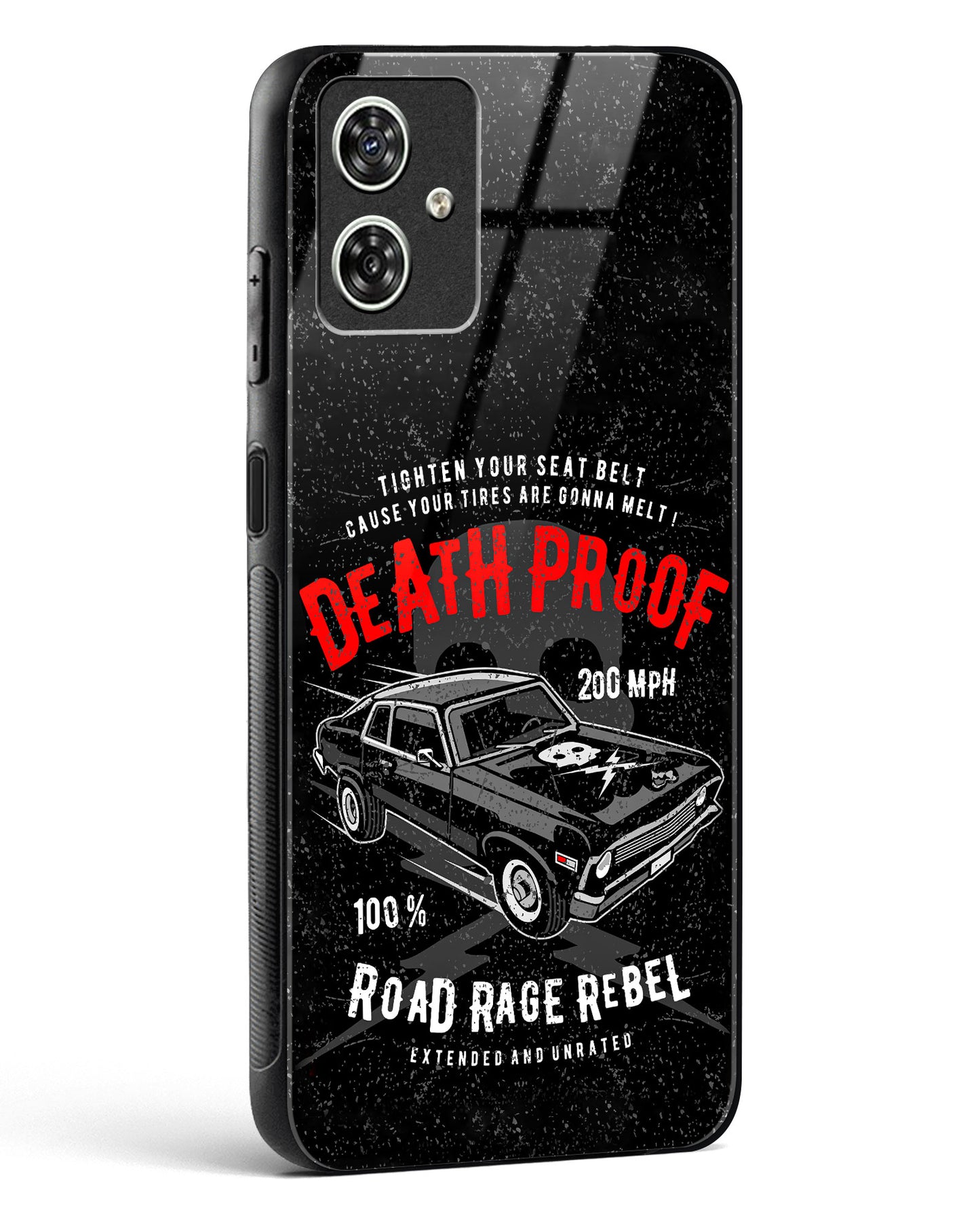 Road Rage Rebel Glass Phone Case-Moto G54 5G