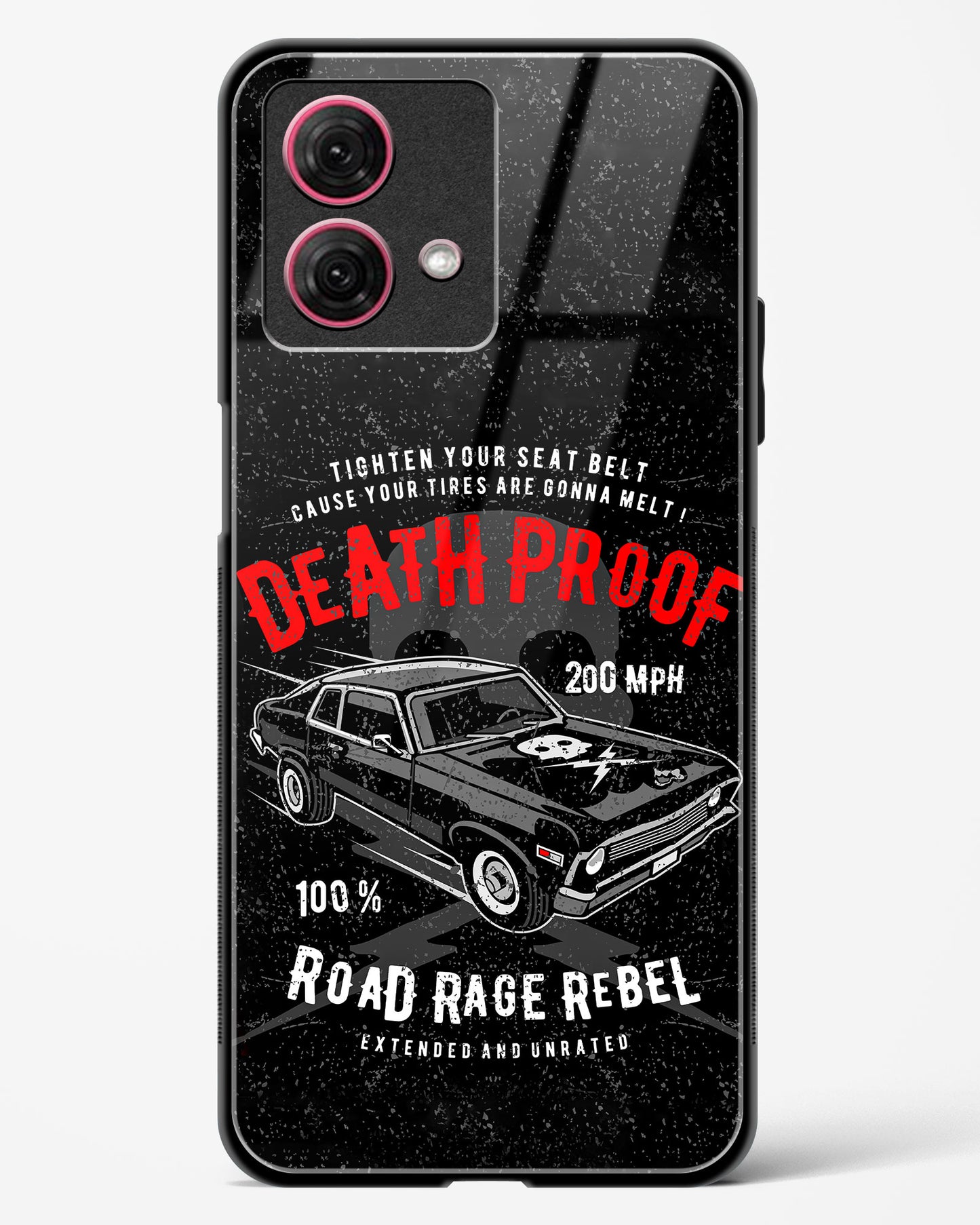 Road Rage Rebel Glass Phone Case-Moto G84 5G