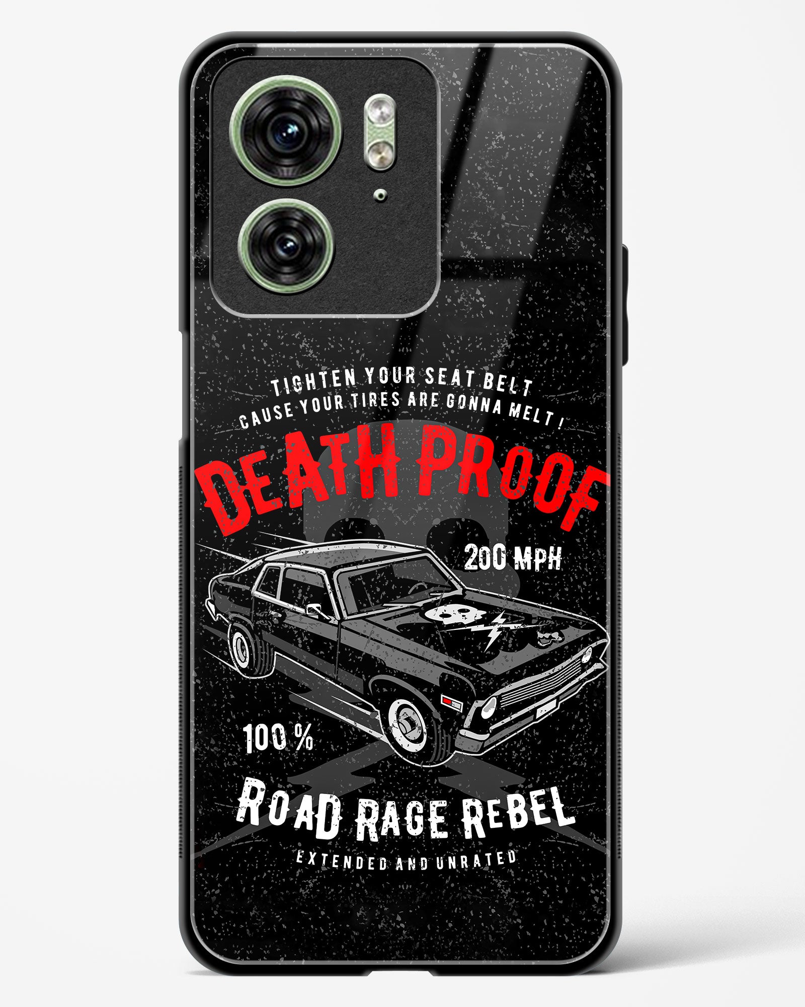Road Rage Rebel Glass Phone Case-Motorola Edge 40