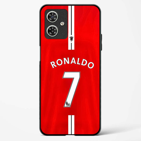 Ronaldo Red Jersey No 7 Glass Phone Case-Moto G54 5G