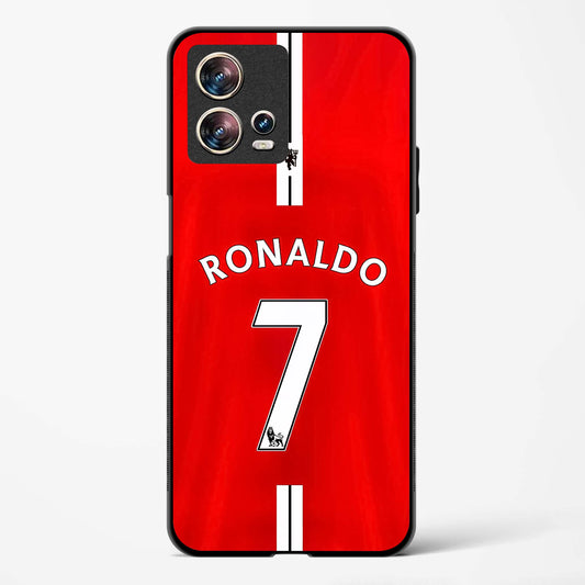 Ronaldo Red Jersey No 7 Glass Phone Case-Motorola Edge 30 Fusion