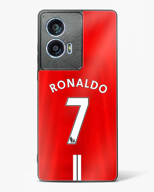 Ronaldo Red Jersey No 7 Glass Phone Case-Motorola Edge 50 Fusion