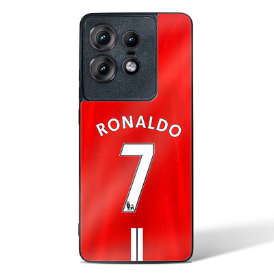 Ronaldo Red Jersey No 7 Glass Phone Case (For all Motorola Models)