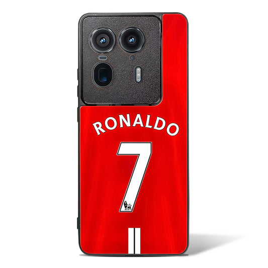 Ronaldo Red Jersey No 7 Glass Phone Case-Motorola Edge 50 Ultra