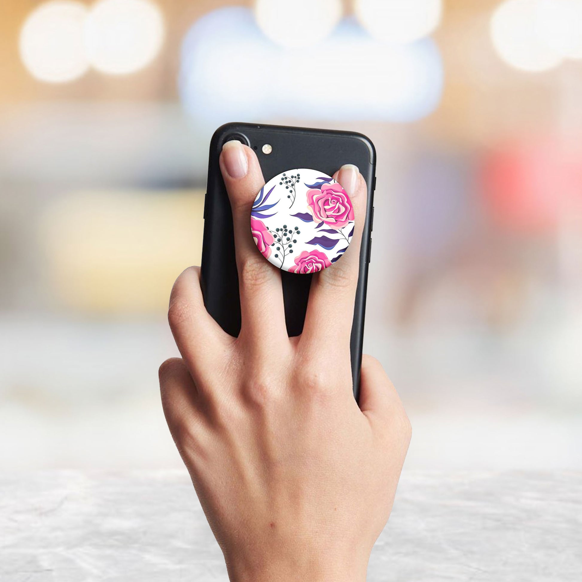 Rosie Rose Flat Pop Holder