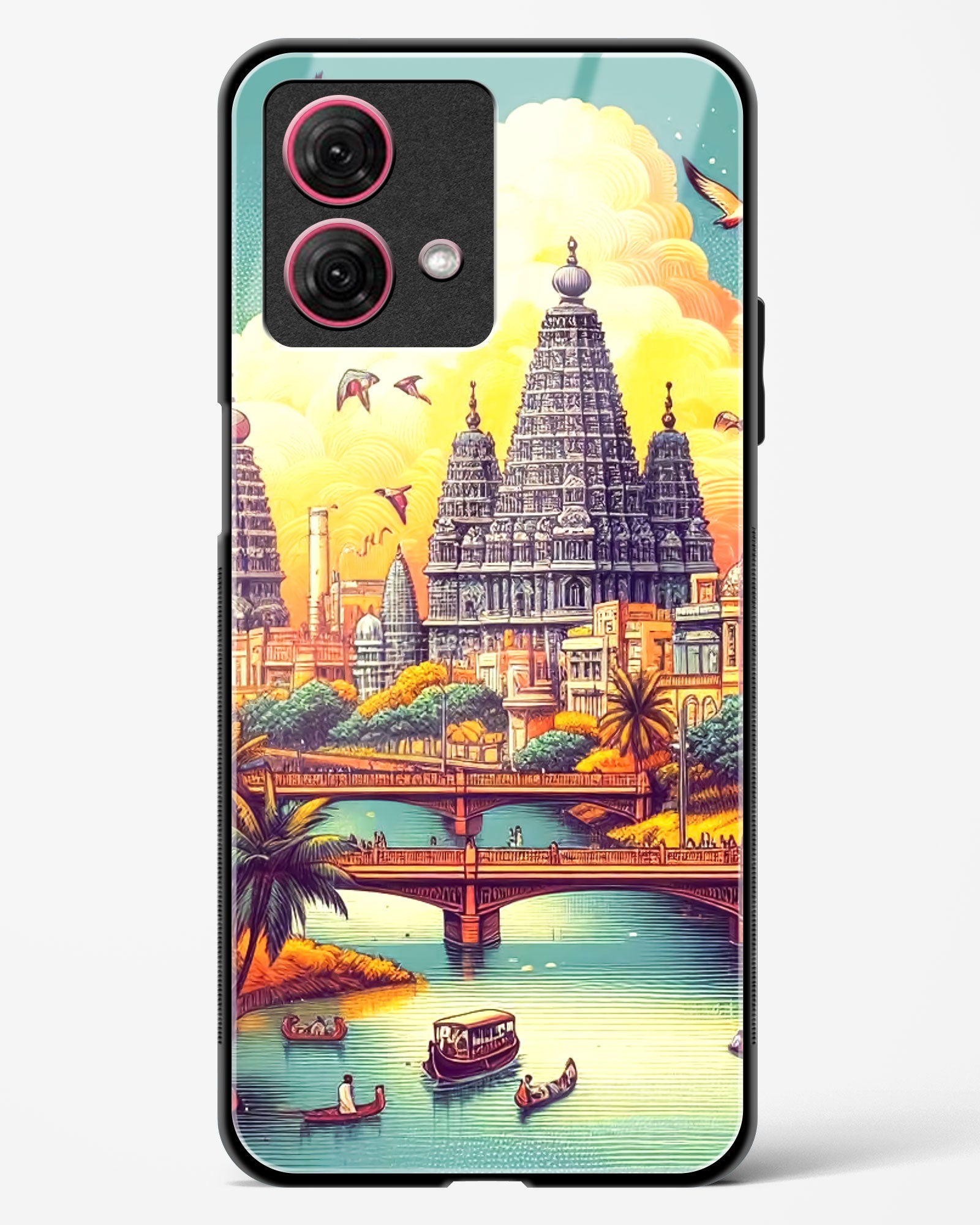Sacred Sunset Voyage Glass Phone Case-Moto G84 5G