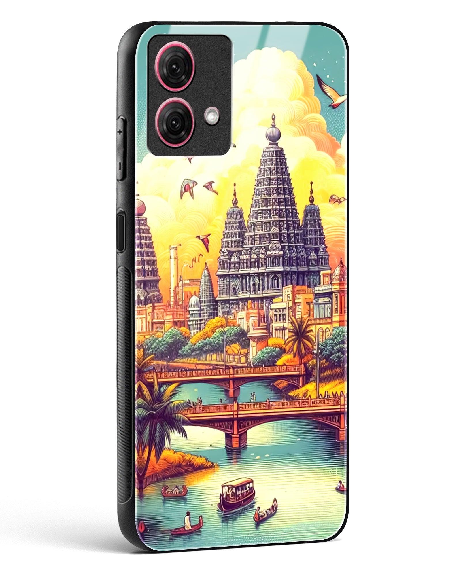 Sacred Sunset Voyage Glass Phone Case-Moto G84 5G