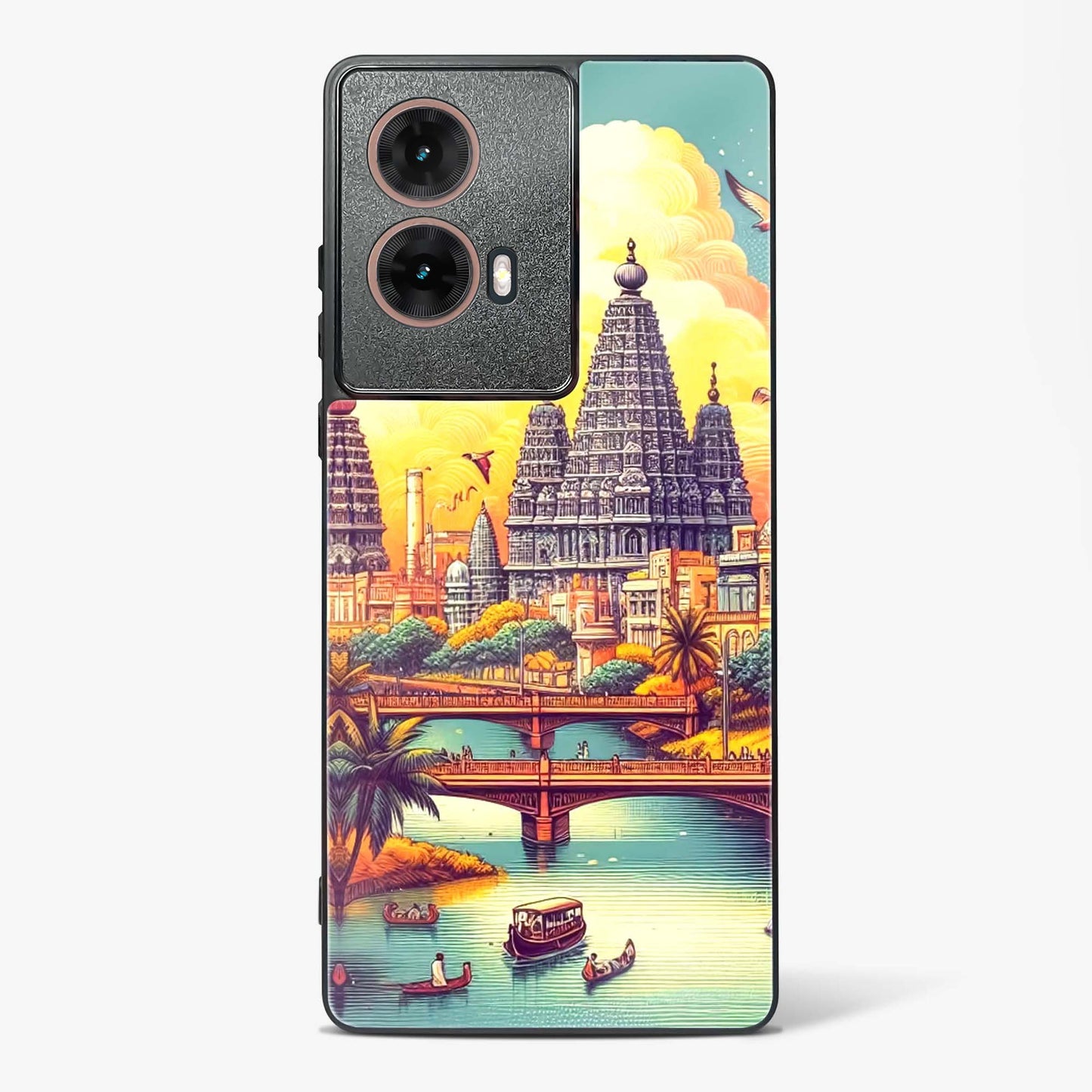 Sacred Sunset Voyage Glass Phone Case-Moto G85 5G