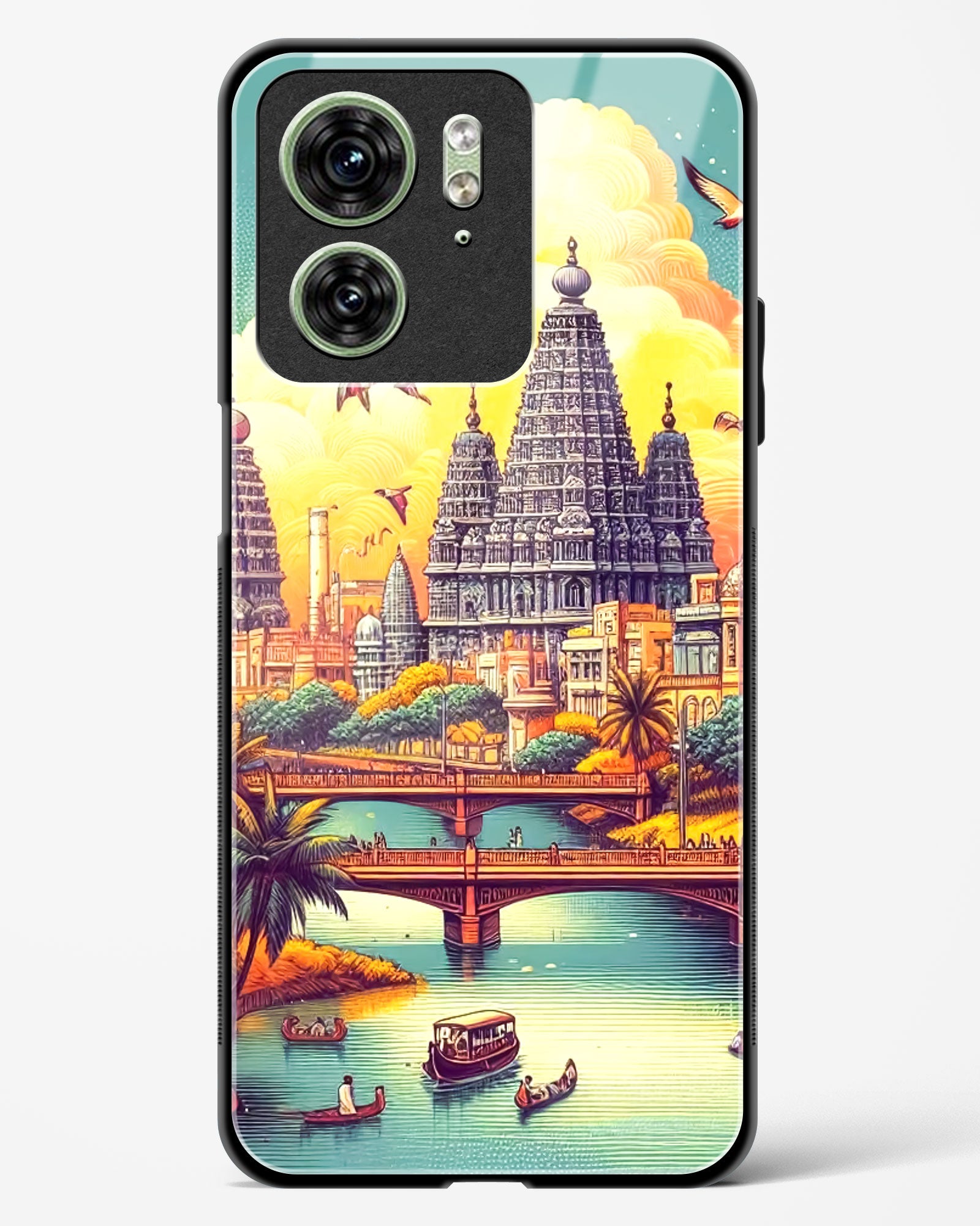 Sacred Sunset Voyage Glass Phone Case-Motorola Edge 40