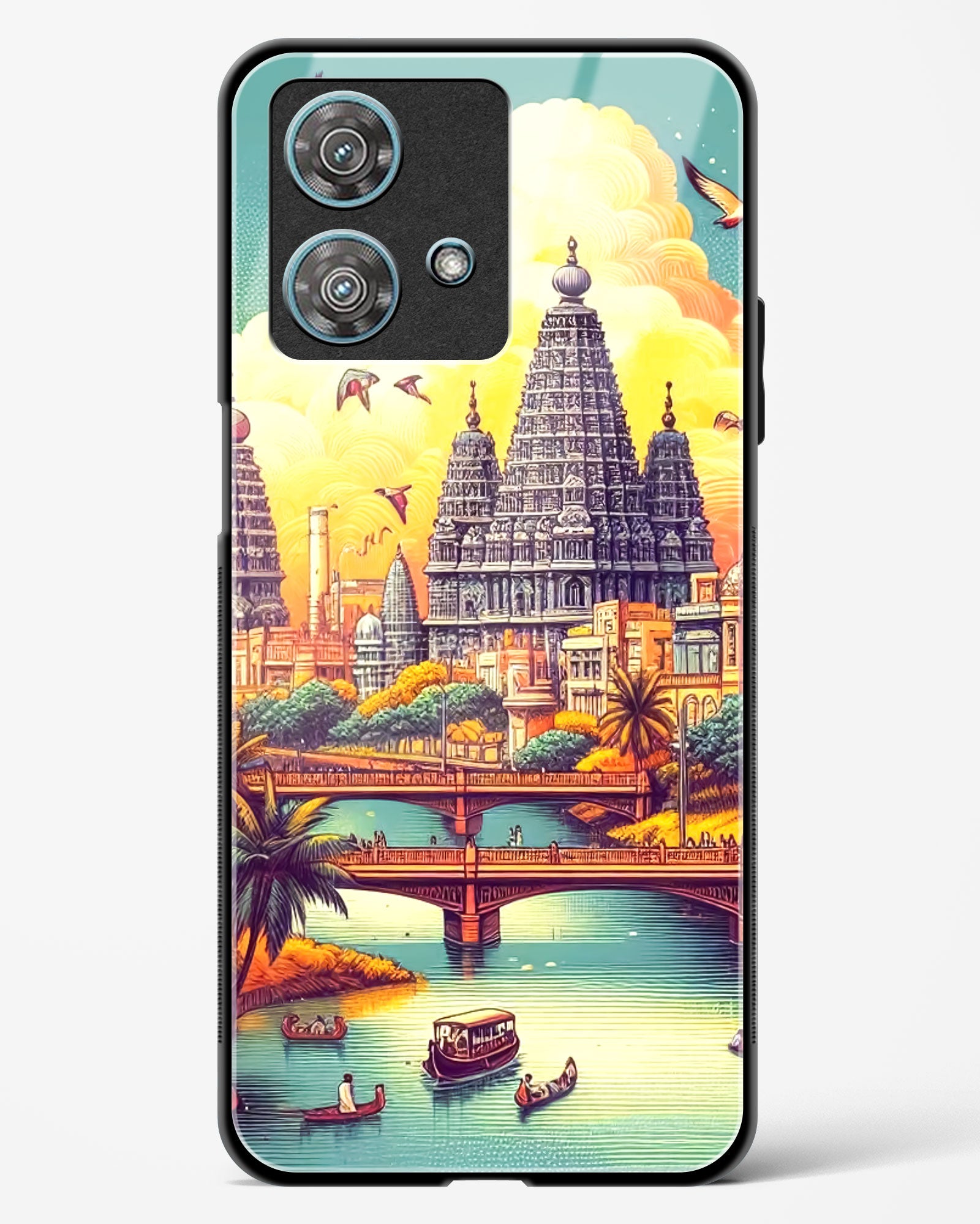 Sacred Sunset Voyage Glass Phone Case-Motorola Edge 40 Neo