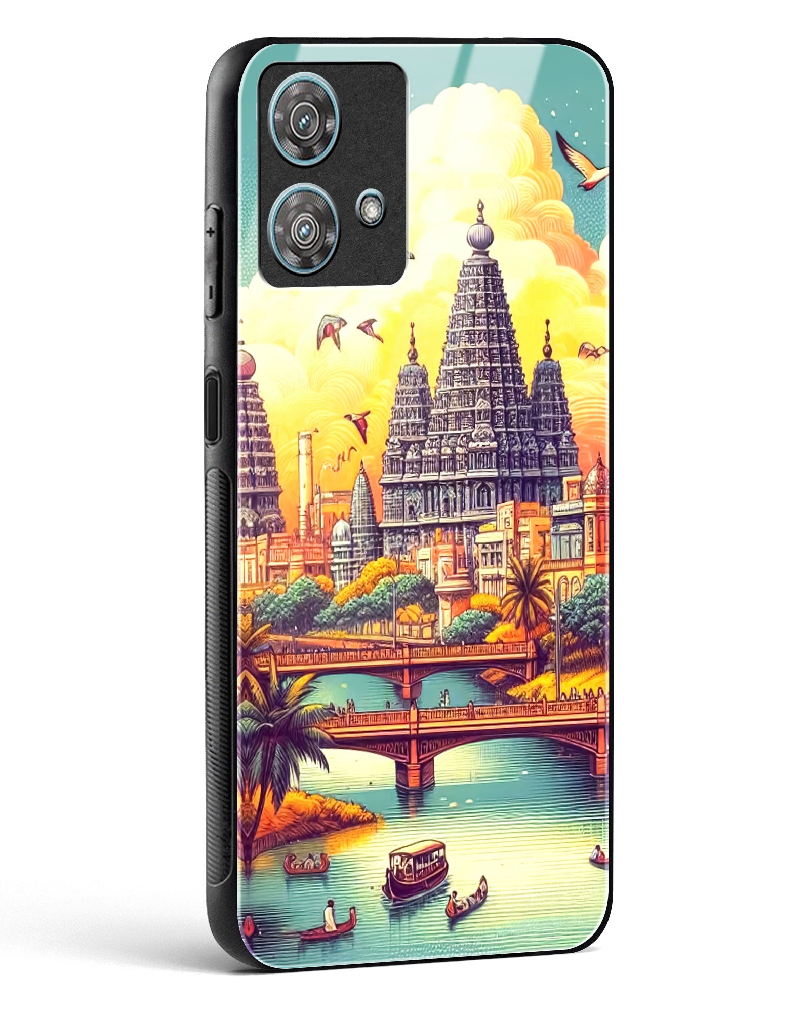 Sacred Sunset Voyage Glass Phone Case-Motorola Edge 40 Neo