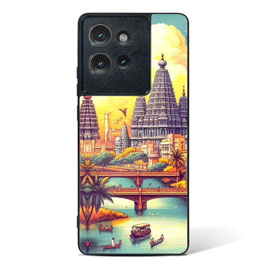 Sacred Sunset Voyage Glass Phone Case-Motorola Edge 50