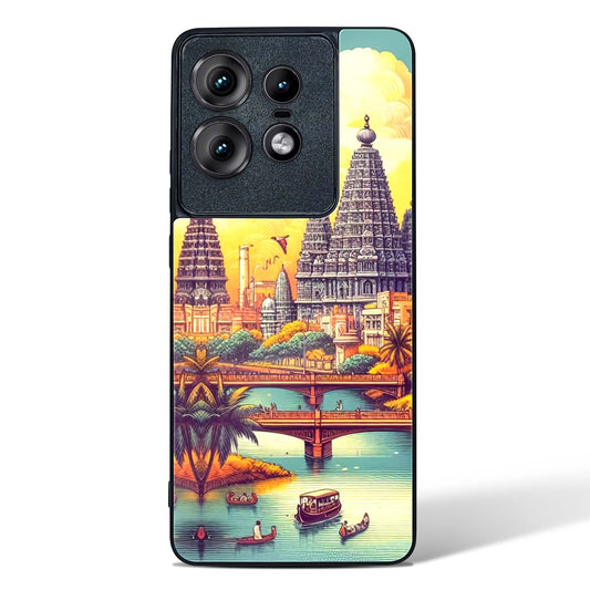 Sacred Sunset Voyage Glass Phone Case-Motorola Edge 50 Pro
