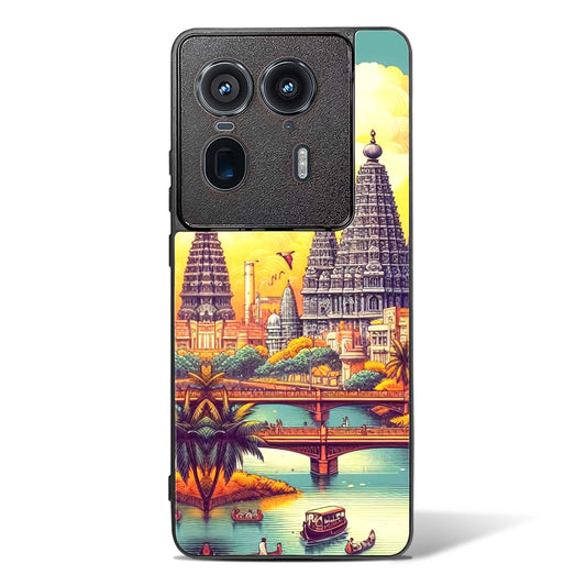 Sacred Sunset Voyage Glass Phone Case-Motorola Edge 50 Ultra