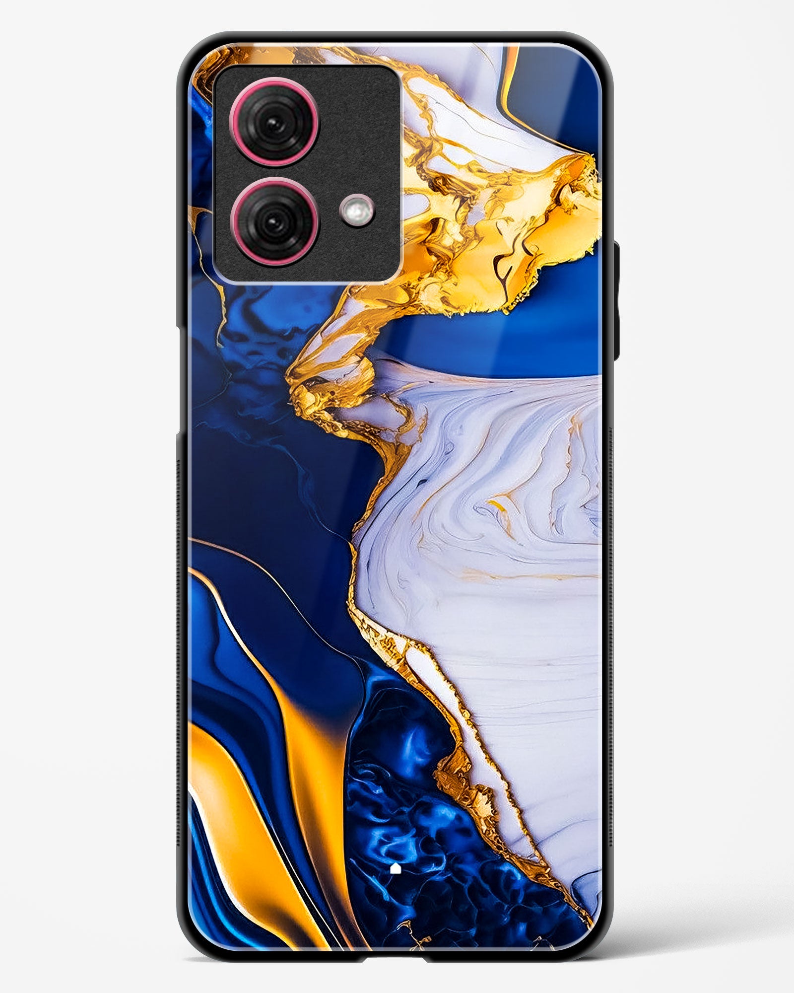 Sapphire Gold Marble Glass Phone Case-Moto G84 5G