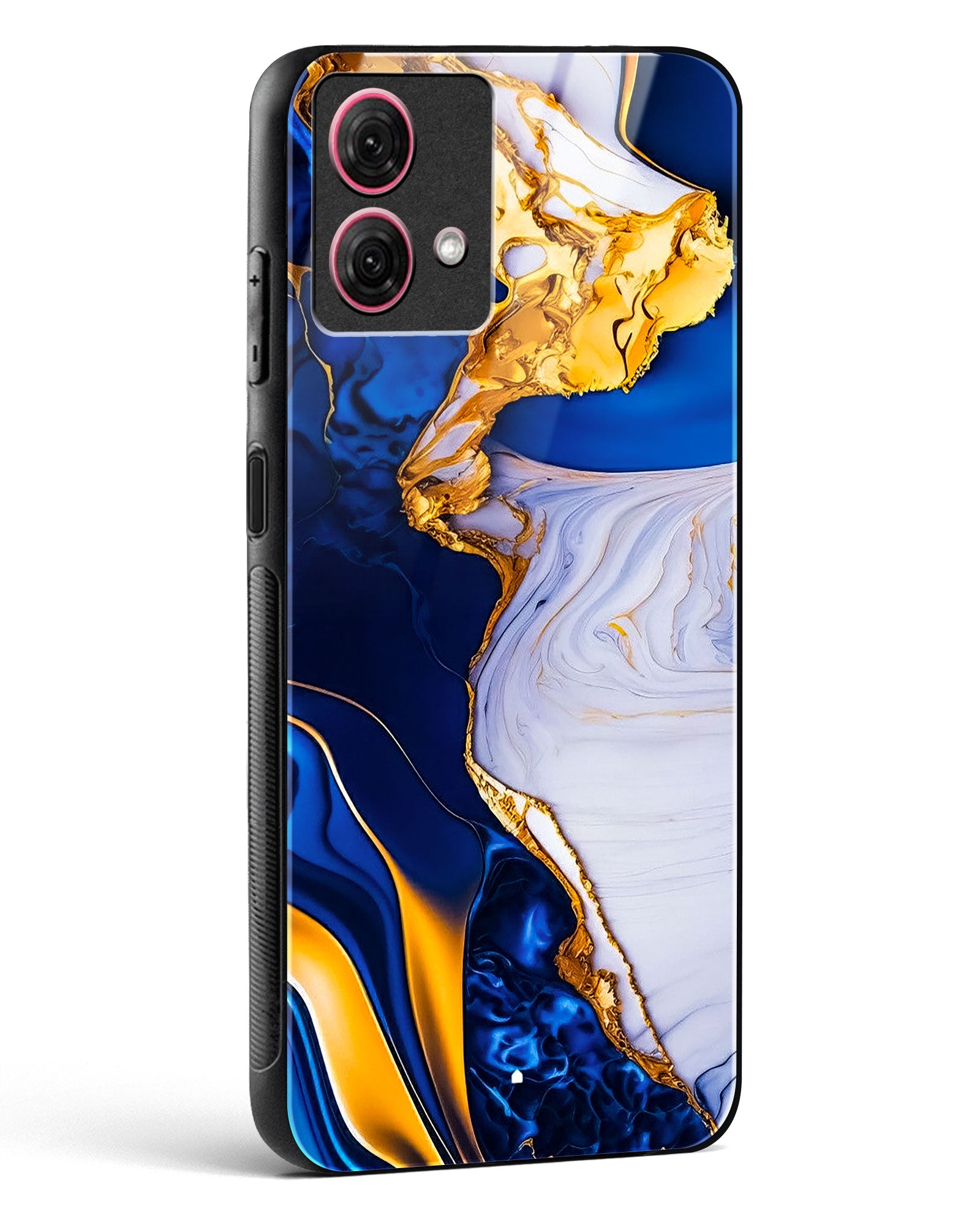 Sapphire Gold Marble Glass Phone Case-Moto G84 5G