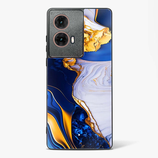 Sapphire Gold Marble Glass Phone Case-Moto G85 5G