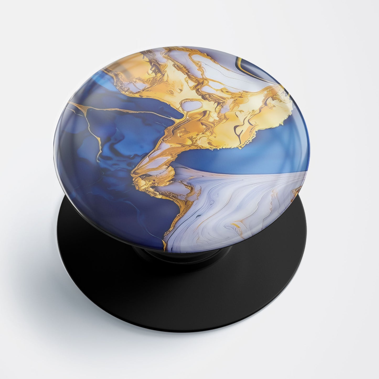 Sapphire Gold Marble  Gloss Pop Holder
