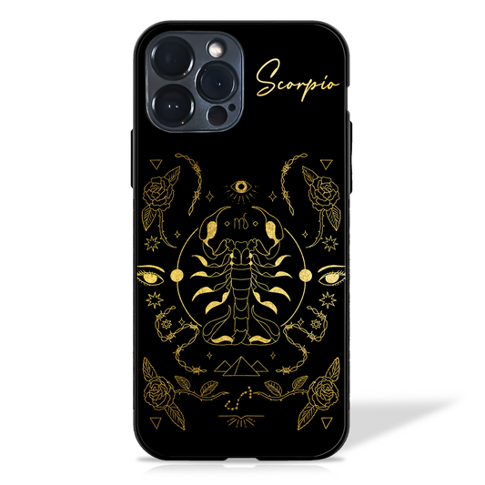 Scorpio Zodiac Sign Glass Case
