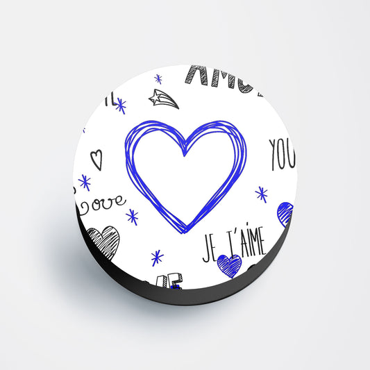 Scribble Love Flat Pop Holder