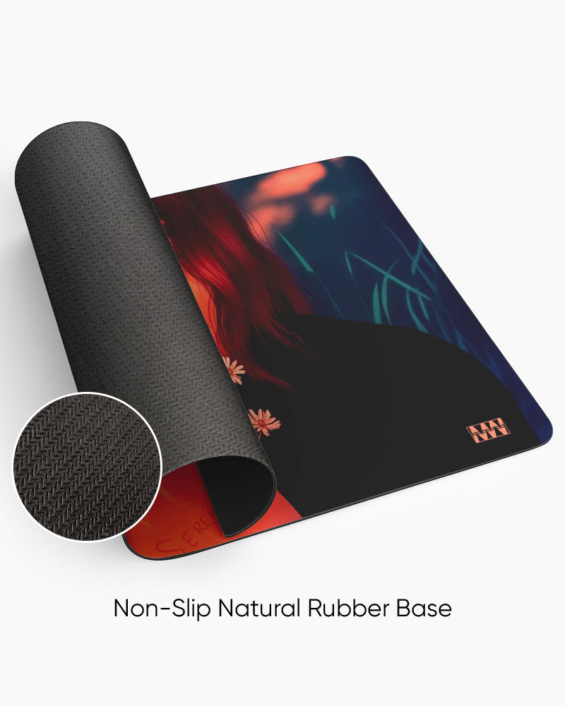 Serenity Ignites Crimson Reflection Deskmat