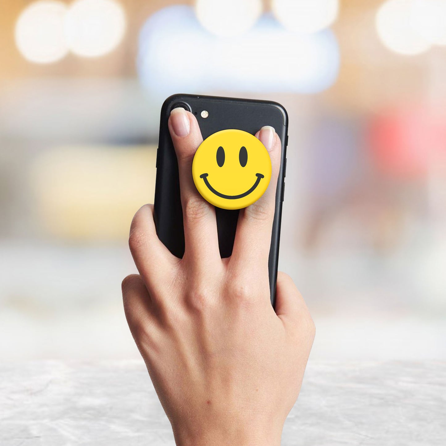 Simple Smiley Flat Pop Holder