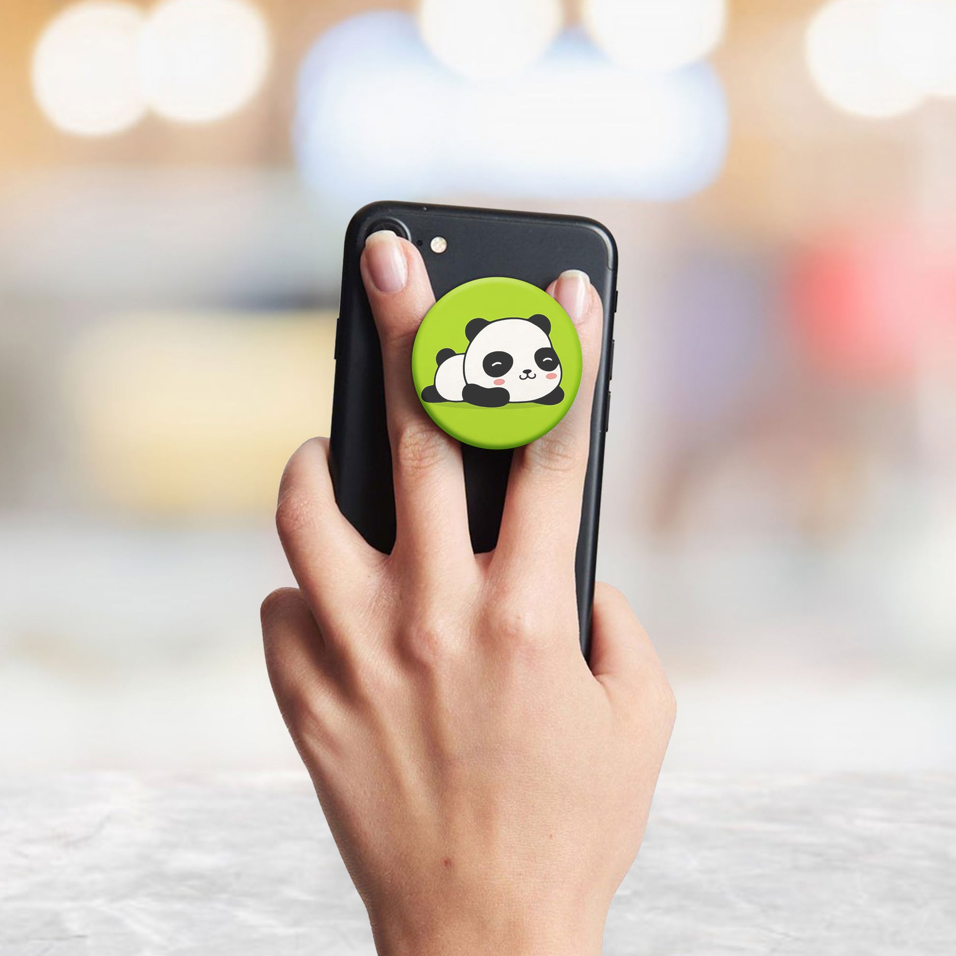 Sleepy Panda Flat Pop Holder