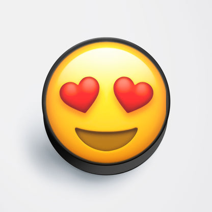 Smiley Face with Heart Eyes Flat Pop Holder
