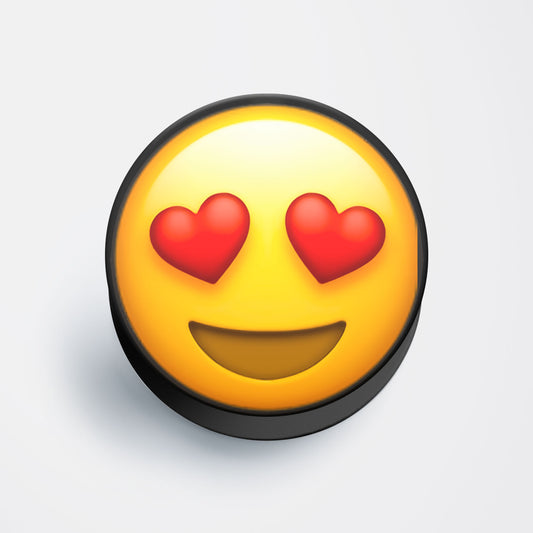 Smiley Face with Heart Eyes Flat Pop Holder