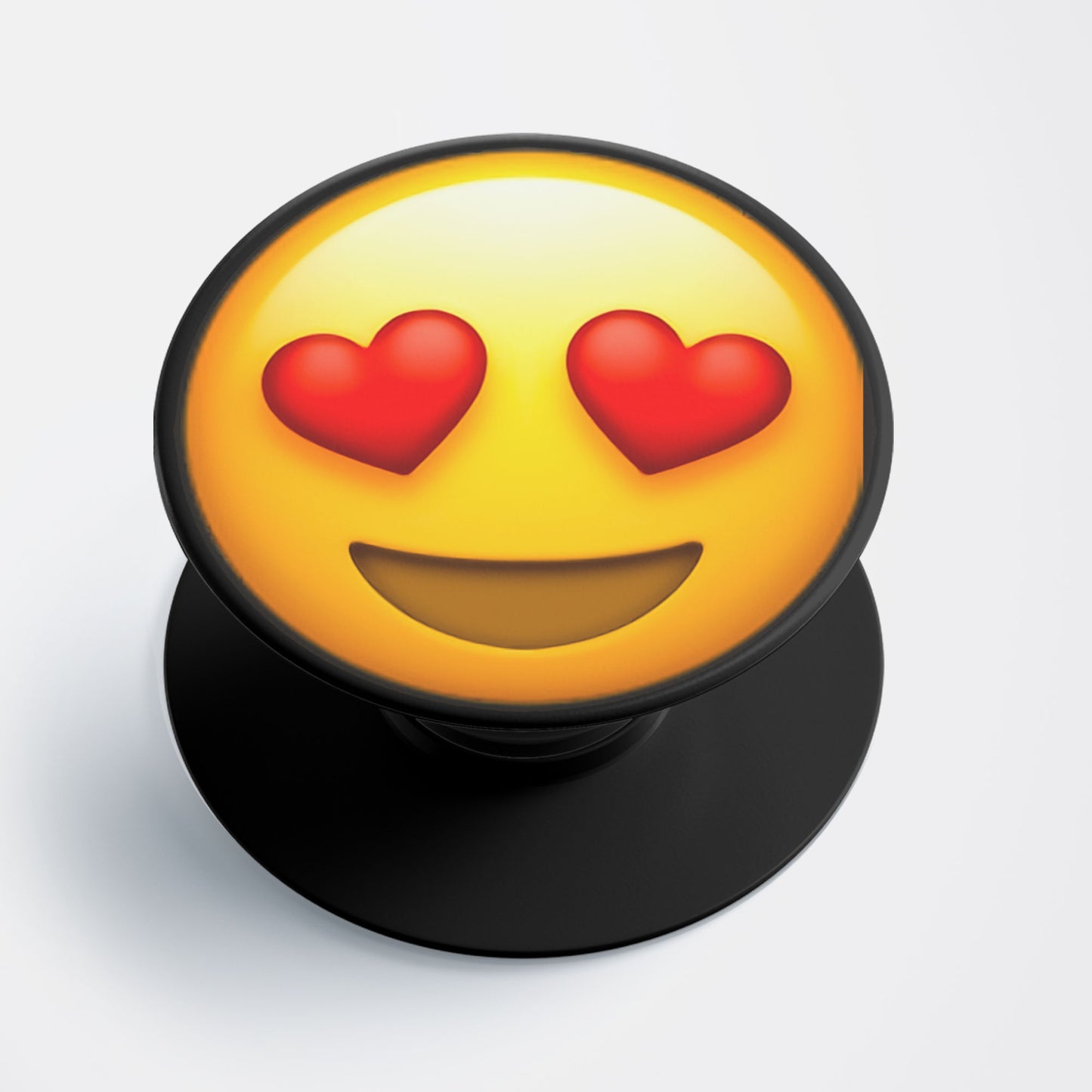 Smiley Face with Heart Eyes Flat Pop Holder