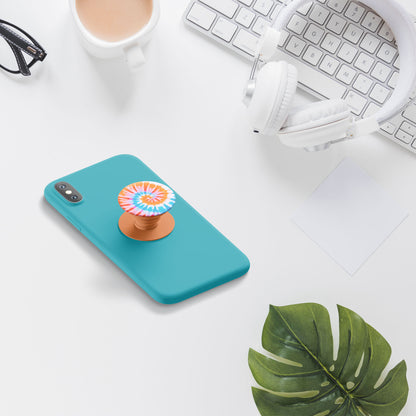Spiral Tie Dye Flat Pop Holder